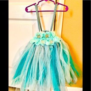 TWO kids handmade tulle FROZEN Disney dress- up
